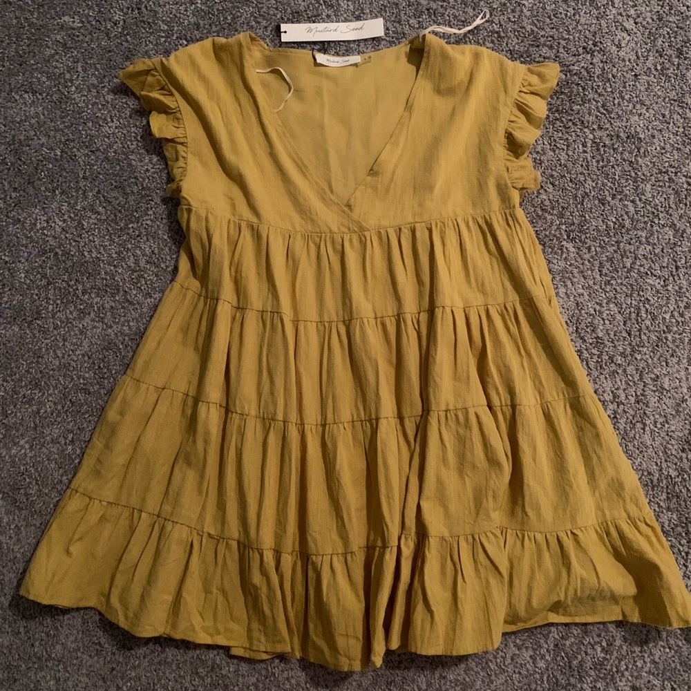 Mustard seed mini dress